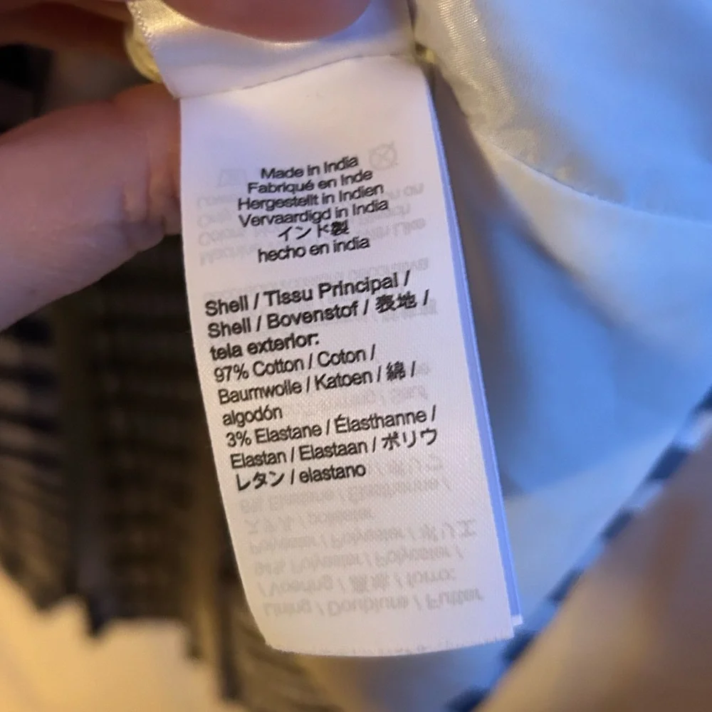 J.Crew Blue Gingham Smocked Ruffle Strap Top Size Large NWT Re-Imagined - Picture 8 of 14